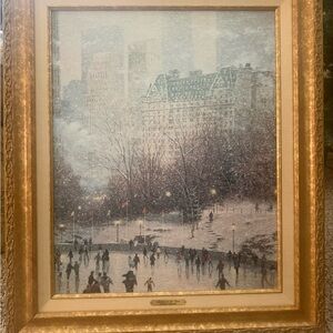 Thomas Kinkade Gold Framed Art with Certificate of Authenticity